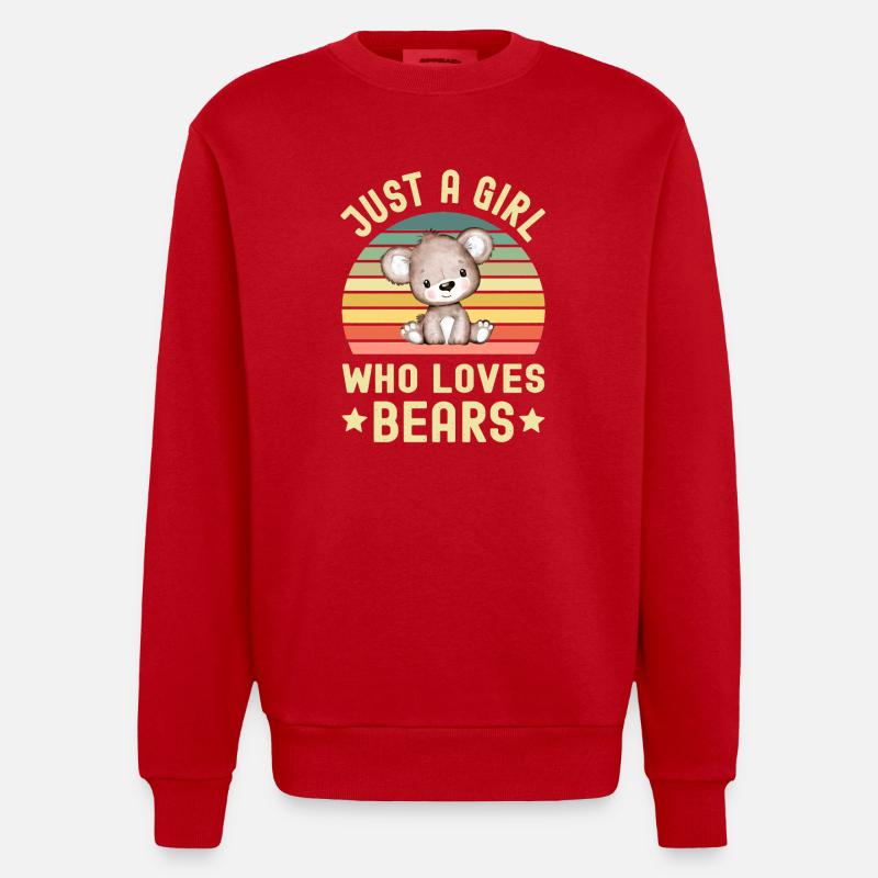 Ours Ours - Sweat bio épais oversize fabriqué en UE - rouge