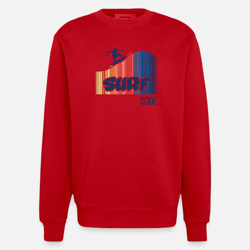Surfcode - Heavyweight Oversized Organic Crew Neck Made in EU - Rot