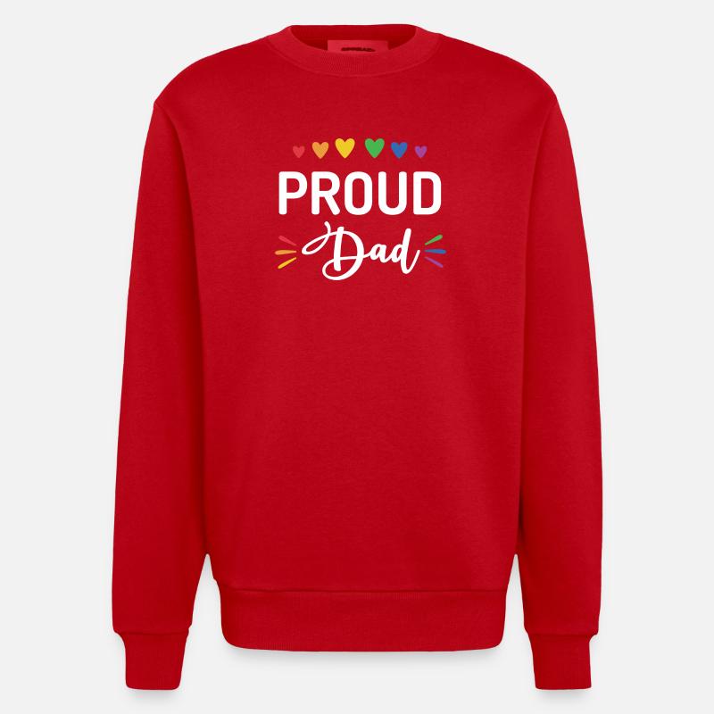 Stolzer Papa - Heavyweight Oversized Organic Crew Neck Made in EU - Rot