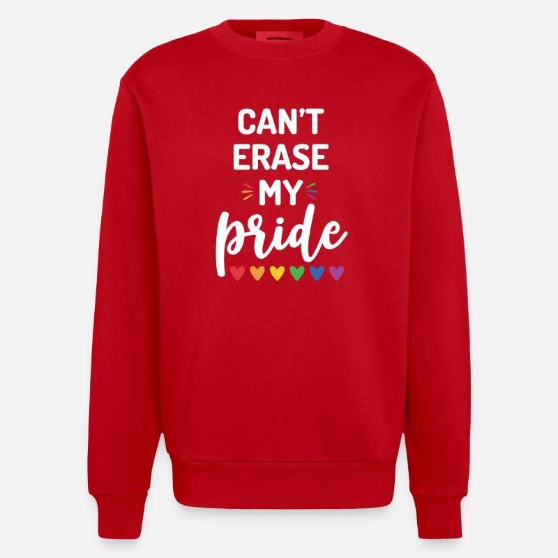 Impossible d’effacer ma fierté - Sweat bio épais oversize fabriqué en UE - rouge