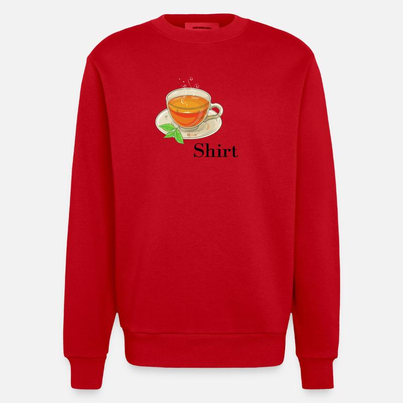 Tee-Hemd - Heavyweight Oversized Organic Crew Neck Made in EU - Rot