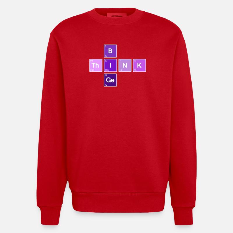 Think Big (Violet) - Sweat bio épais oversize fabriqué en UE - rouge