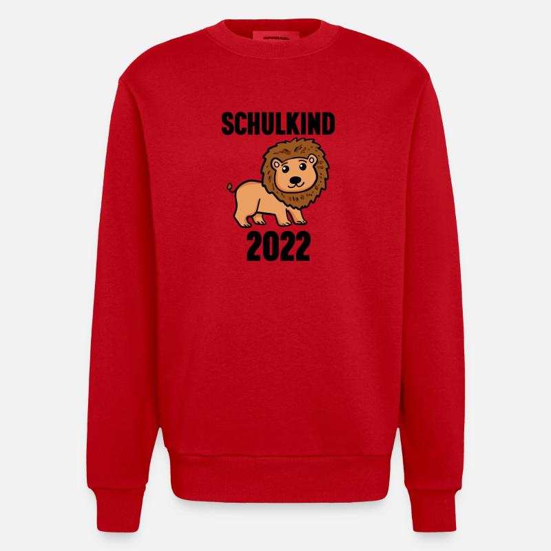 Schuldkind Einschulung 2022 - Heavyweight Oversized Organic Crew Neck Made in EU - Rot