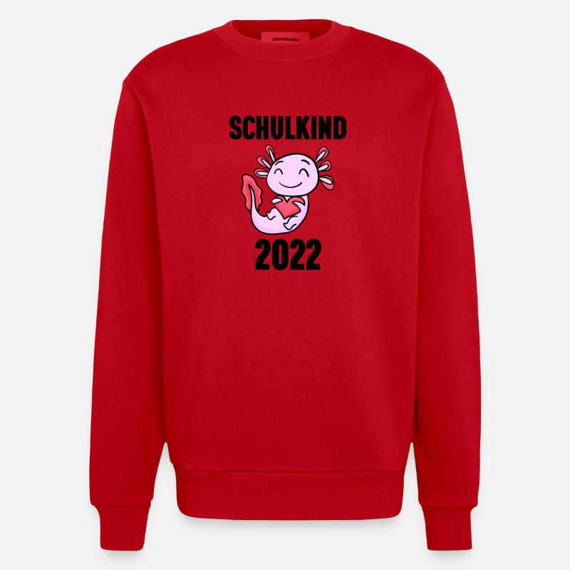 Schuldkind Einschulung 2022 - Heavyweight Oversized Organic Crew Neck Made in EU - Rot
