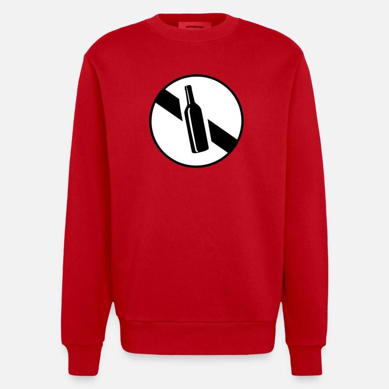 Fin d'interdiction de boire - Sweat bio épais oversize fabriqué en UE - rouge