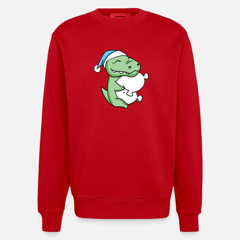 Bébé crocodile - Sweat bio épais oversize fabriqué en UE - rouge