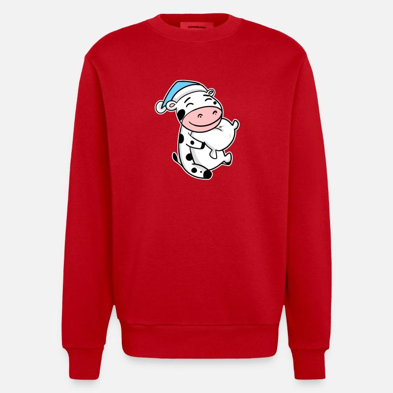 Bébé vache - Sweat bio épais oversize fabriqué en UE - rouge