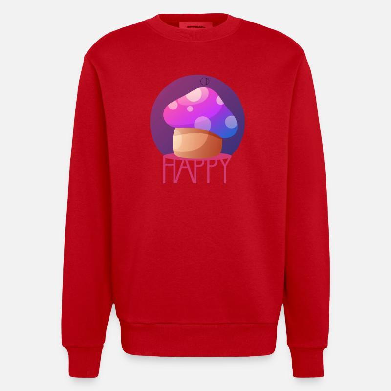 MAGIC MUSHROOM par CD - Sweat bio épais oversize fabriqué en UE - rouge