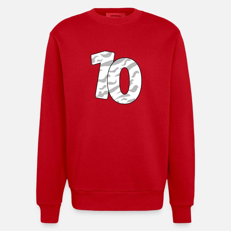 10 - Sweat bio épais oversize fabriqué en UE - rouge