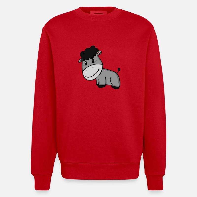 Esel - Heavyweight Oversized Organic Crew Neck Made in EU - Rot