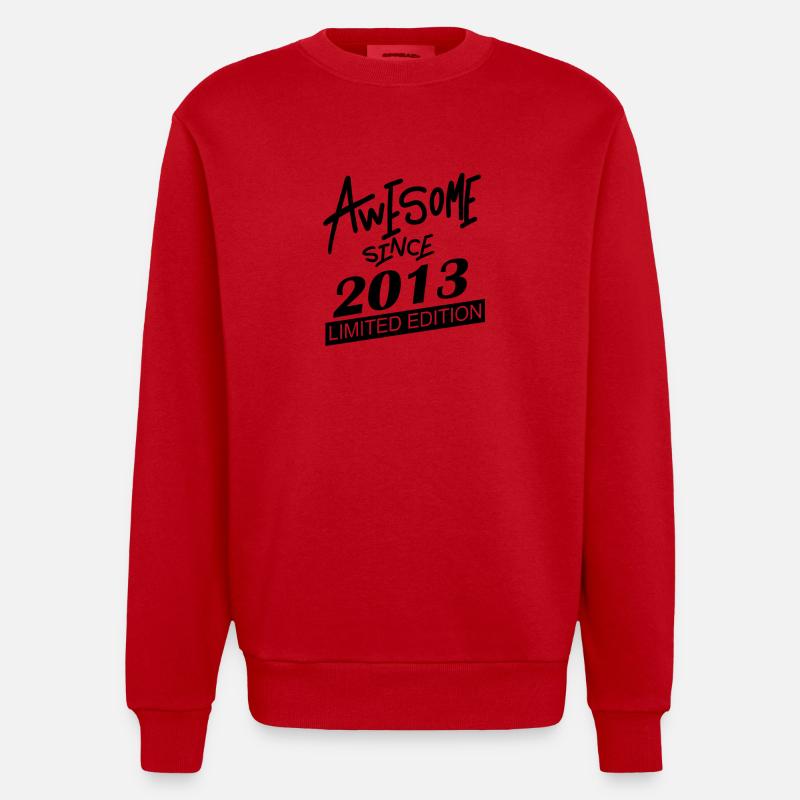 2013 - Millésime 2013 - Sweat bio épais oversize fabriqué en UE - rouge