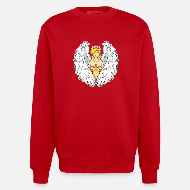 Schutzengel - Heavyweight Oversized Organic Crew Neck Made in EU - Rot
