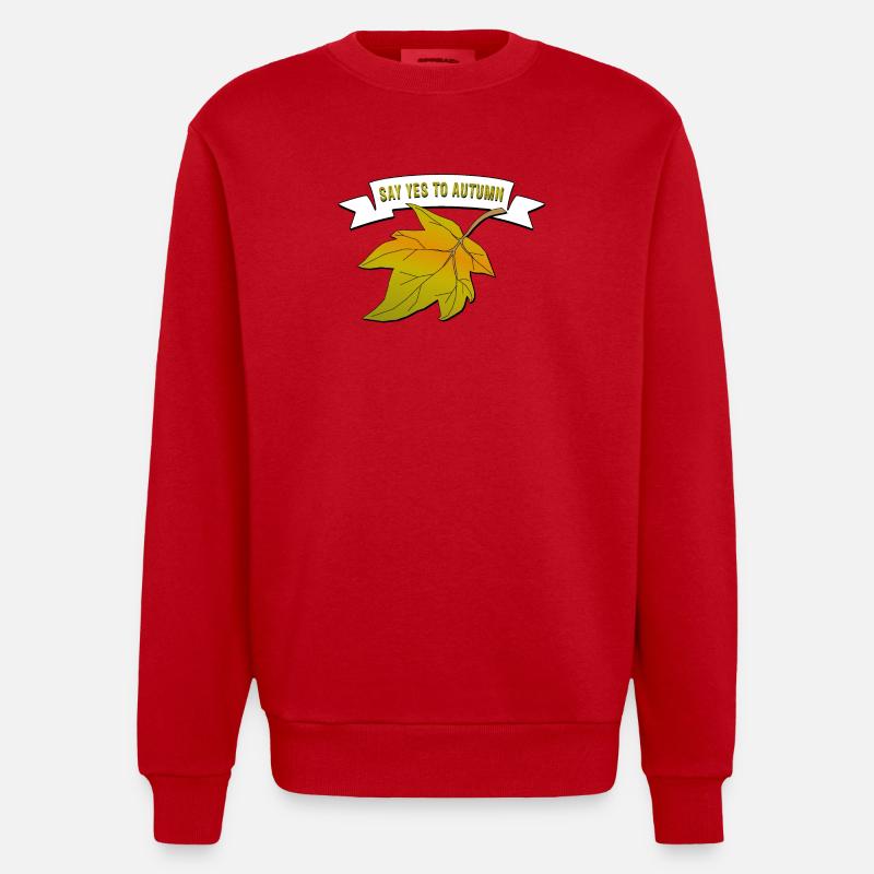 Dites oui à l’automne - Sweat bio épais oversize fabriqué en UE - rouge