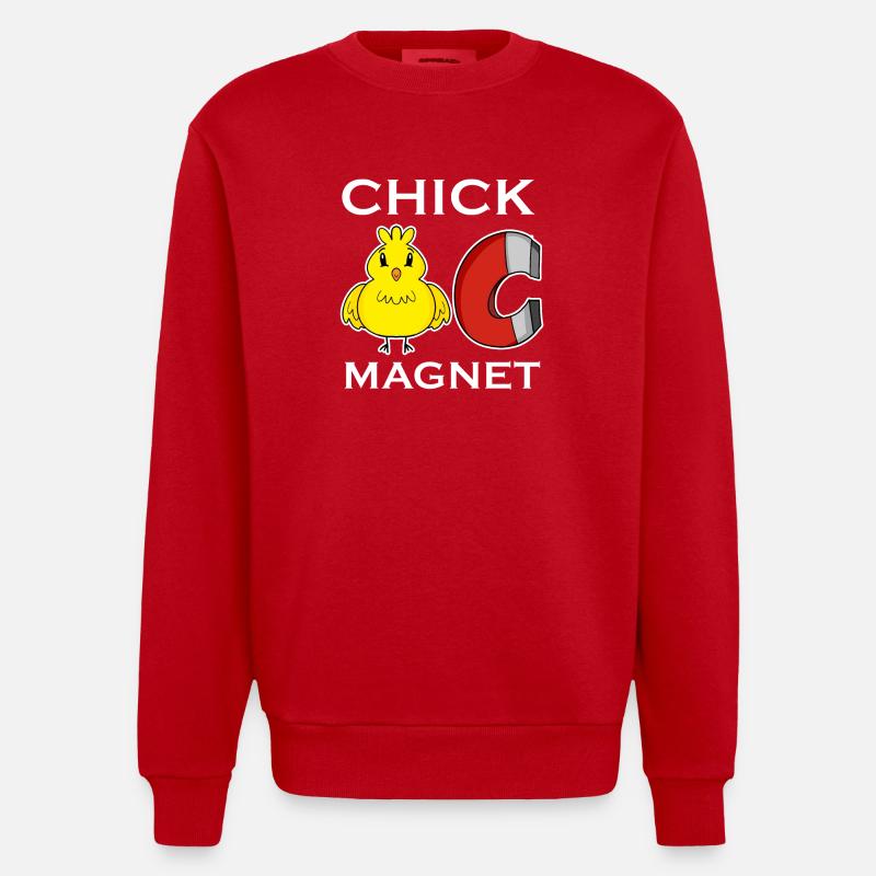 Aimant de poussin - Sweat bio épais oversize fabriqué en UE - rouge