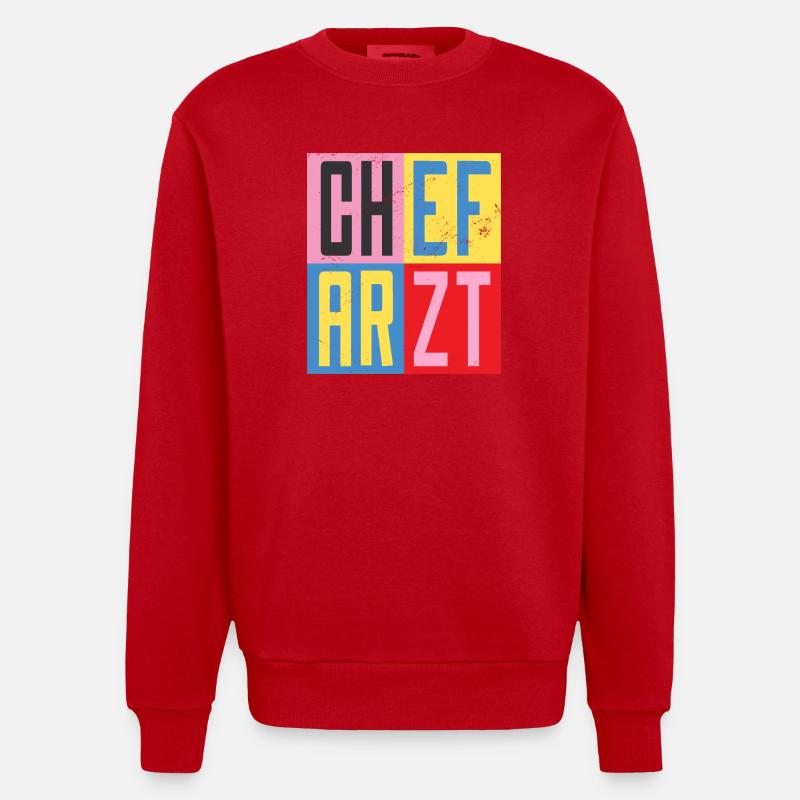 Responsable du design - Sweat bio épais oversize fabriqué en UE - rouge