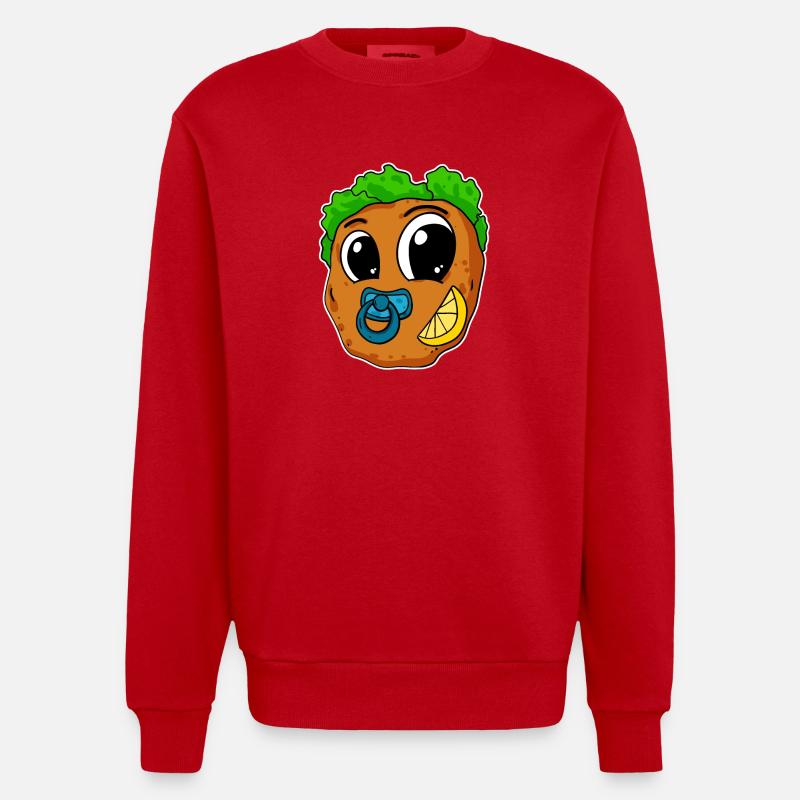 Bébé Schnitzel - Sweat bio épais oversize fabriqué en UE - rouge