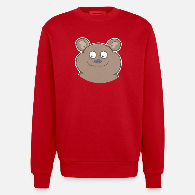 Bär - Heavyweight Oversized Organic Crew Neck Made in EU - Rot