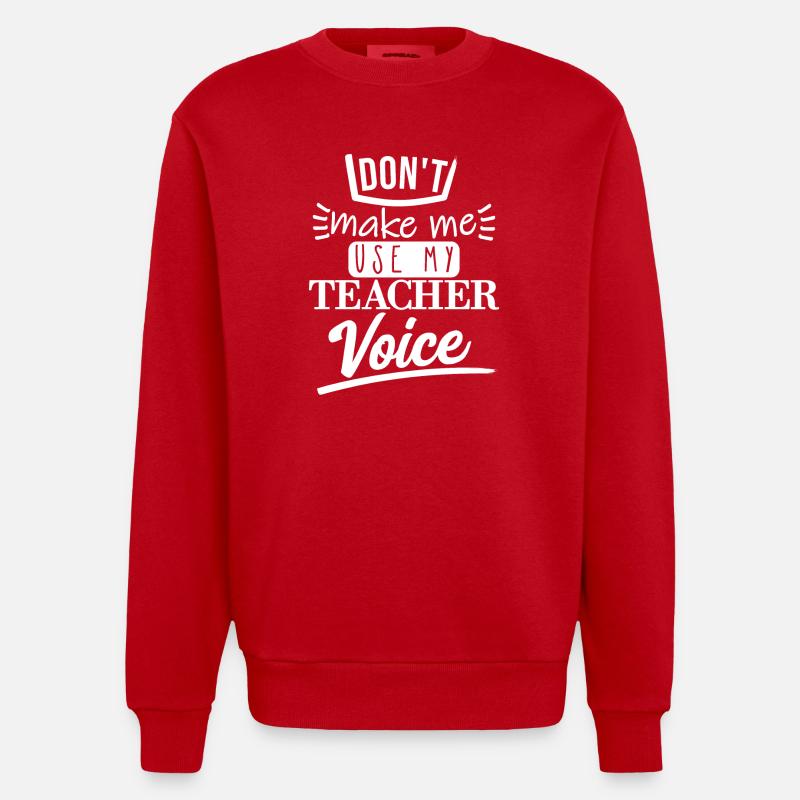 Ne me faites pas l’utiliser (blanc) - Sweat bio épais oversize fabriqué en UE - rouge