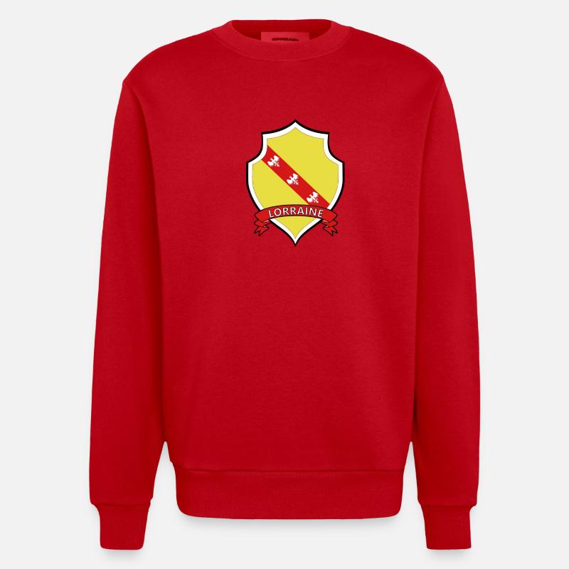 Lorraine - Heavyweight Oversized Organic Crew Neck Made in EU - red
