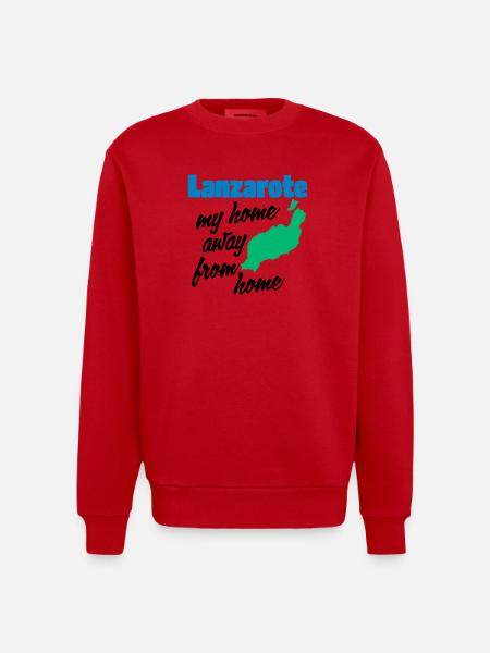 Lanzarote, mein zweites Zuhause - Heavyweight Oversized Organic Crew Neck Made in EU - Rot