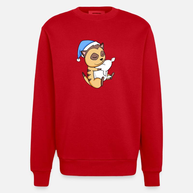Suricate - Sweat bio épais oversize fabriqué en UE - rouge