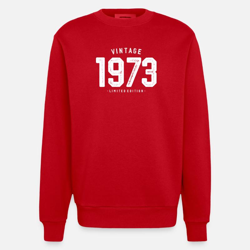Millésime 1973 Edition Limitée - Sweat bio épais oversize fabriqué en UE - rouge
