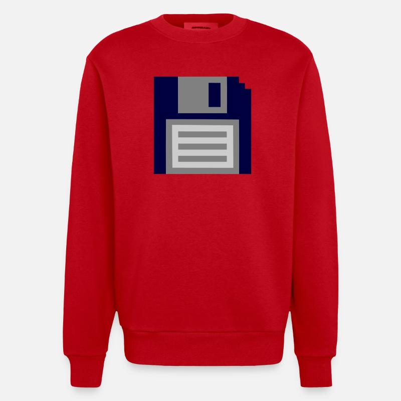 Disquette - Sweat bio épais oversize fabriqué en UE - rouge