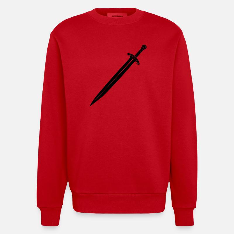 Épée de chevalier - Sweat bio épais oversize fabriqué en UE - rouge