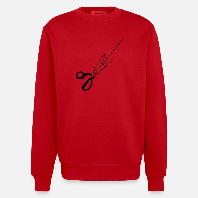 Schnitt-Logo-Schneider - Heavyweight Oversized Organic Crew Neck Made in EU - Rot