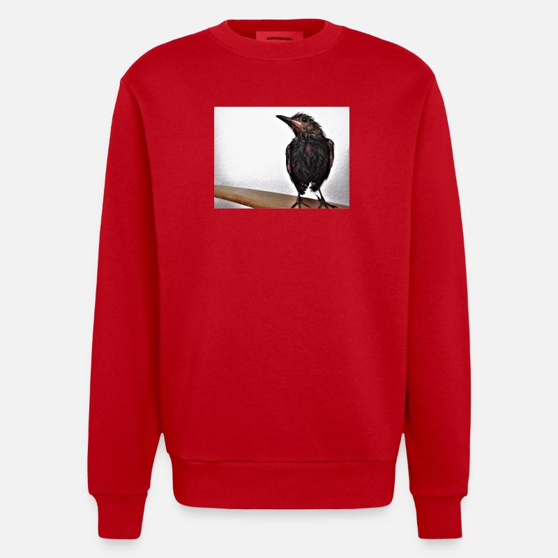 Fraîchement baignée - Sweat bio épais oversize fabriqué en UE - rouge