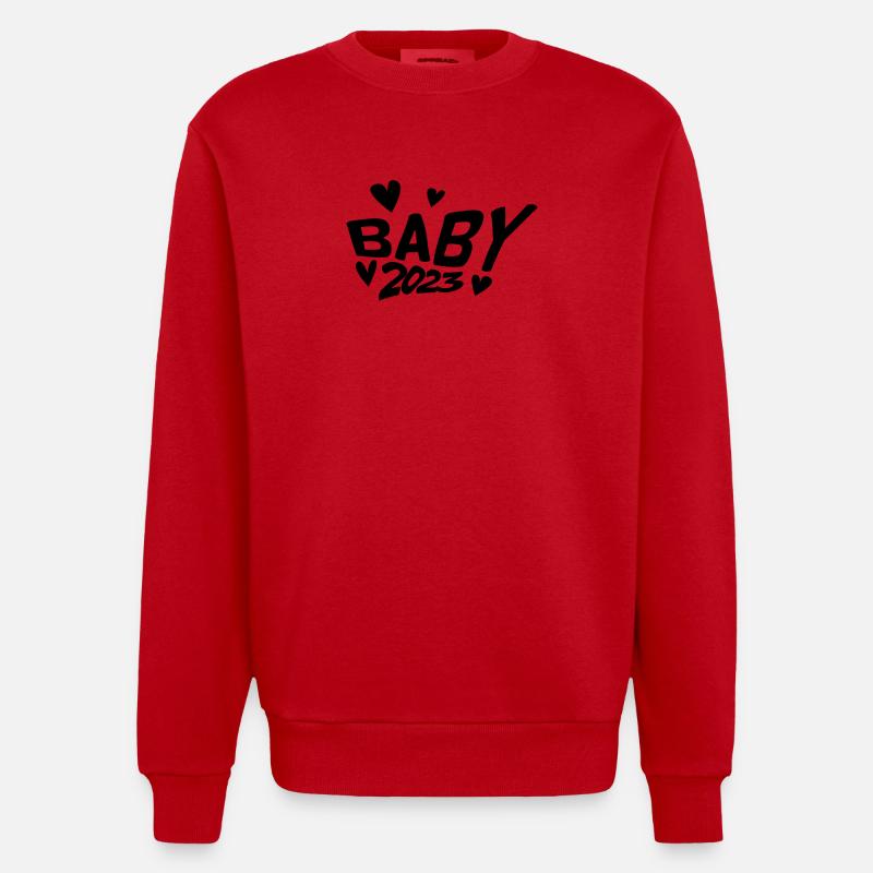 Bébé 2023 - Sweat bio épais oversize fabriqué en UE - rouge