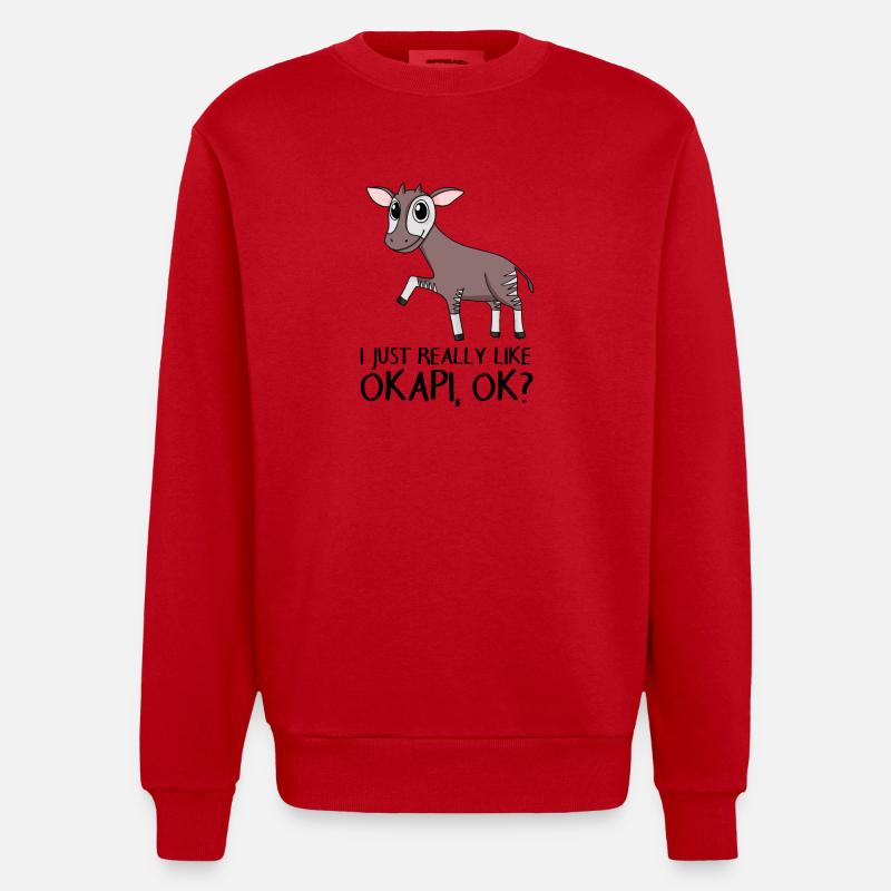 Okapi - Heavyweight Oversized Organic Crew Neck Made in EU - Rot