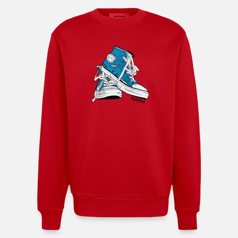 Fidèle - Sweat bio épais oversize fabriqué en UE - rouge
