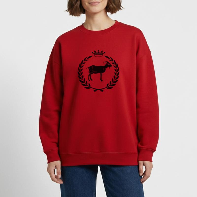 Bester Ziegen- oder Käse-Lorbeerkranz Heavyweight Oversized Organic Crew Neck Made in EU