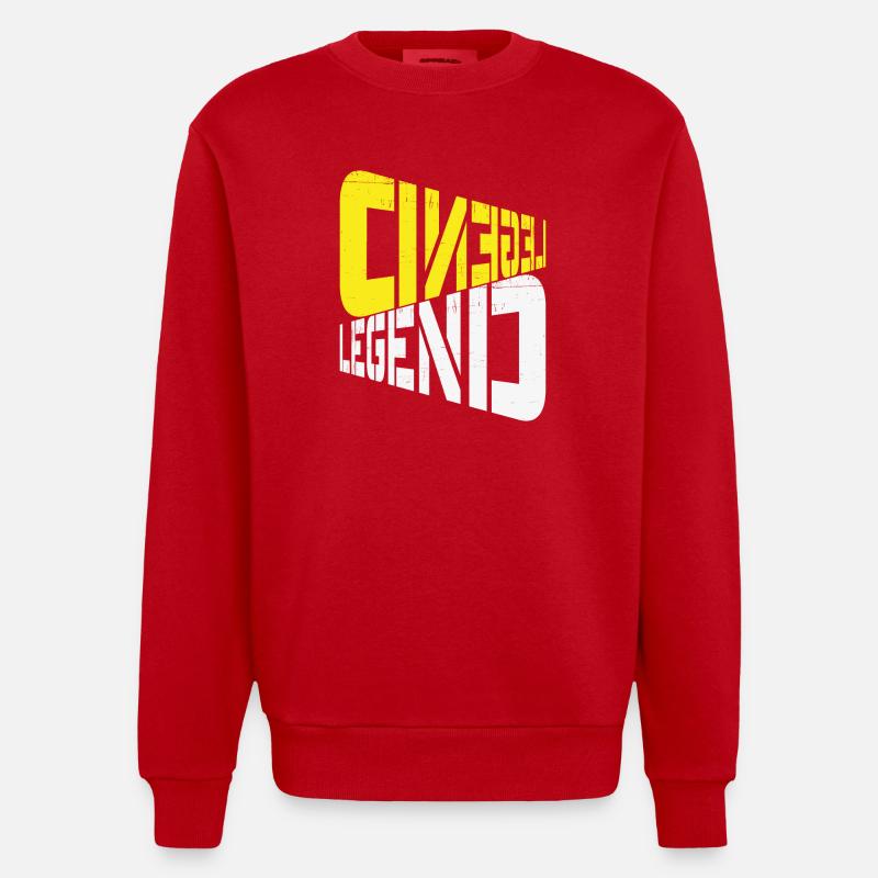 LEGEND - Sweat bio épais oversize fabriqué en UE - rouge