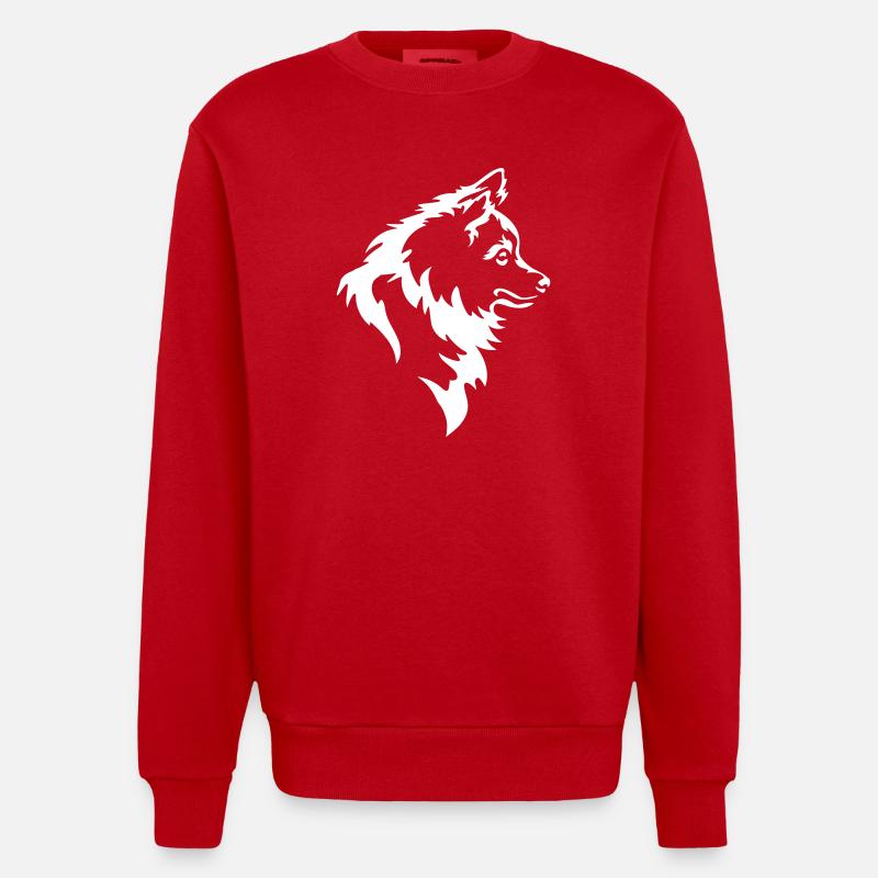 Spitz Kopf "Black Edition" - Heavyweight Oversized Organic Crew Neck Made in EU - Rot