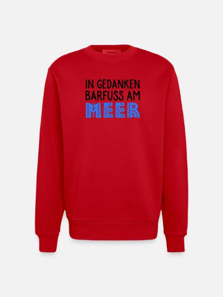 Strandspaziergang - Heavyweight Oversized Organic Crew Neck Made in EU - Rot