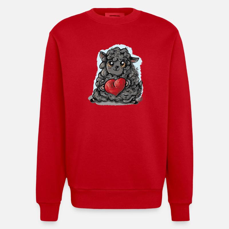 Schwarzes Schaaf - Heavyweight Oversized Organic Crew Neck Made in EU - Rot