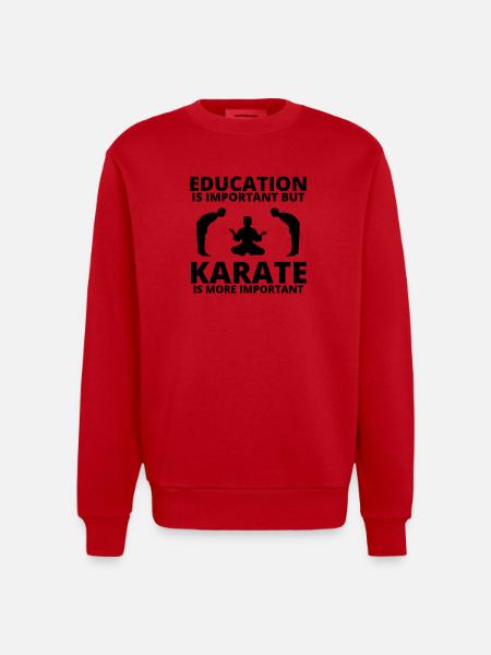 karate, karate fan, karate classes - Heavyweight Oversized Organic Crew Neck Made in EU - red