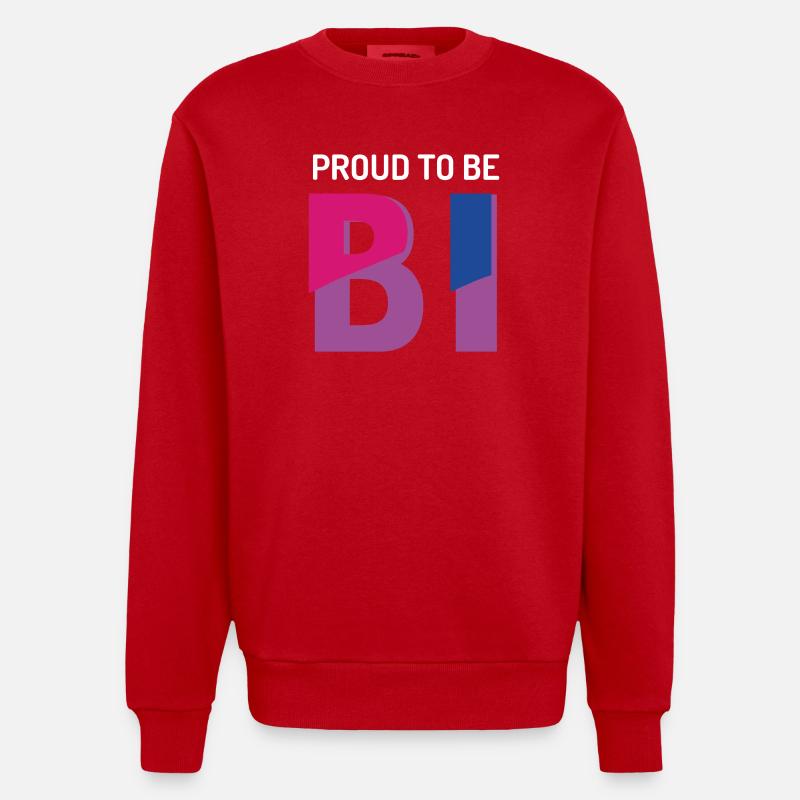 Stolz darauf, bisexuell zu sein - Heavyweight Oversized Organic Crew Neck Made in EU - Rot