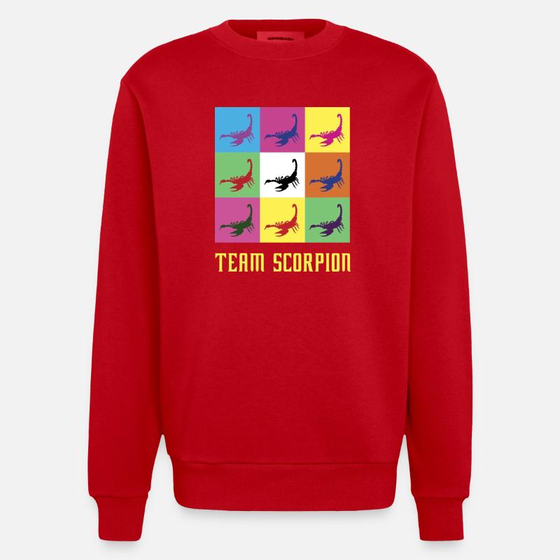 L'équipe Scorpio - Sweat bio épais oversize fabriqué en UE - rouge