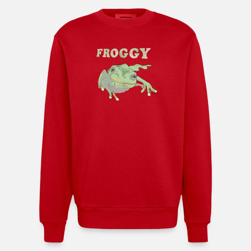 Froggie - Sweat bio épais oversize fabriqué en UE - rouge