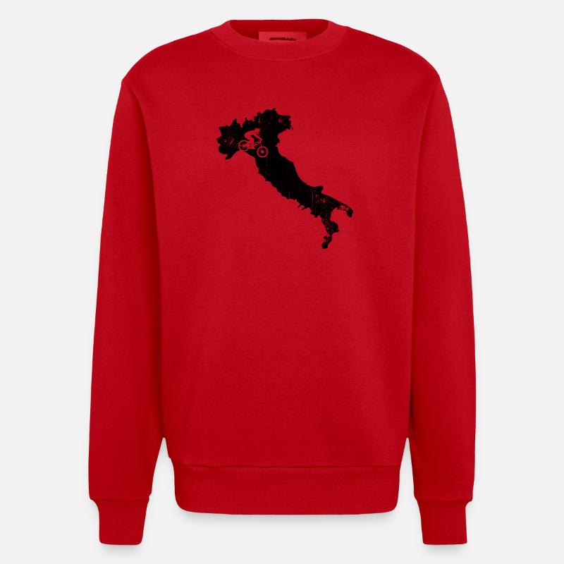 Bitte laden Sie das Designbild hoch - Heavyweight Oversized Organic Crew Neck Made in EU - Rot
