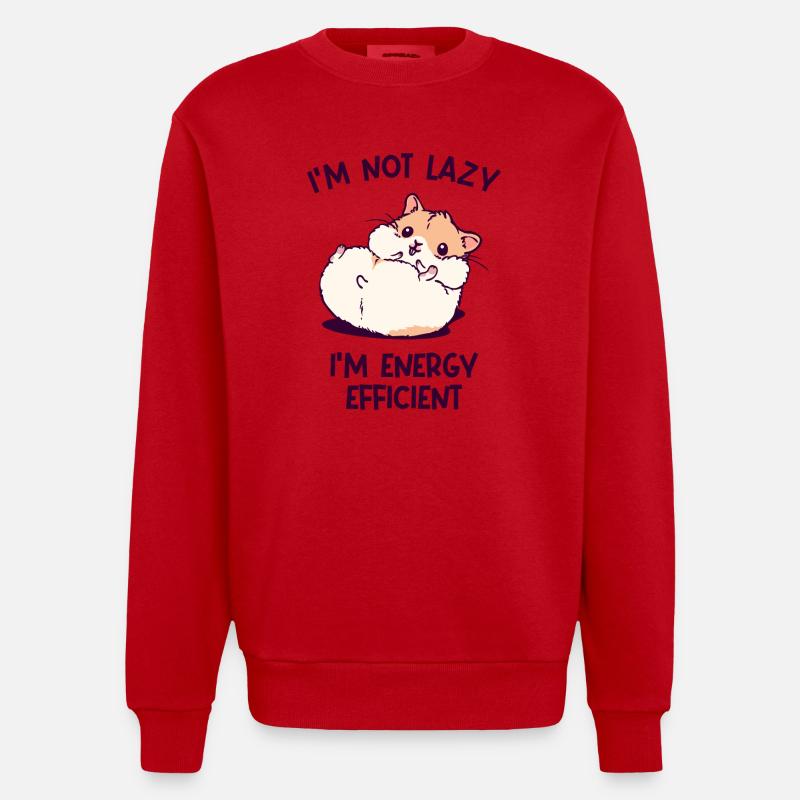 Hamster Cuddly Toy Pets Déclaration Pet - Sweat bio épais oversize fabriqué en UE - rouge