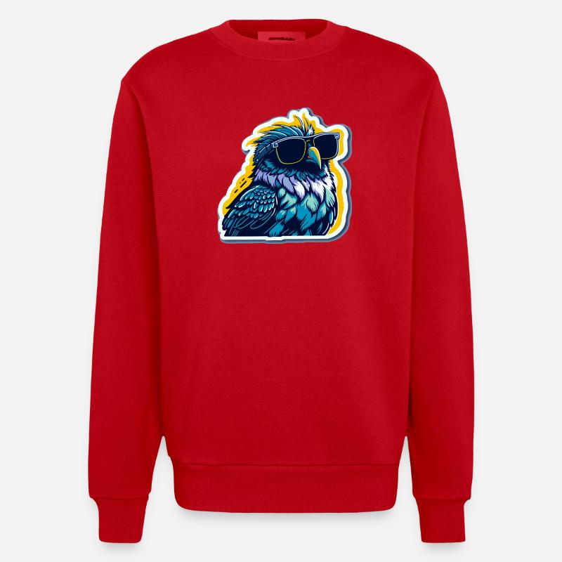 So ein cooler Vogel - Heavyweight Oversized Organic Crew Neck Made in EU - Rot