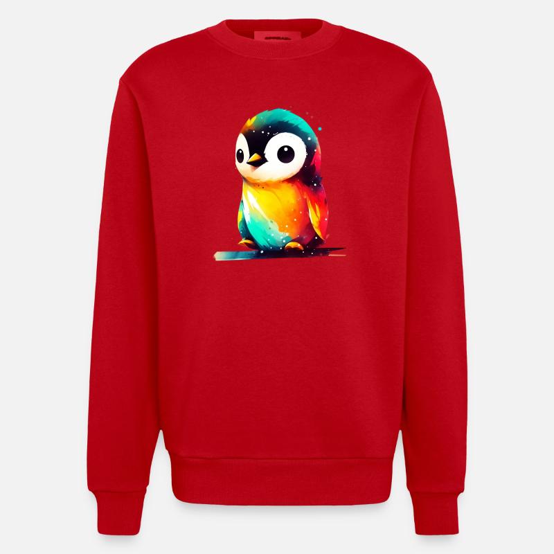 Pingouin - Sweat bio épais oversize fabriqué en UE - rouge