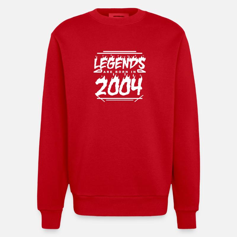 2004 - Année 2004 - Année 2004 - Sweat bio épais oversize fabriqué en UE - rouge