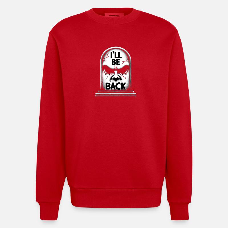 Retour de la tombe - Sweat bio épais oversize fabriqué en UE - rouge