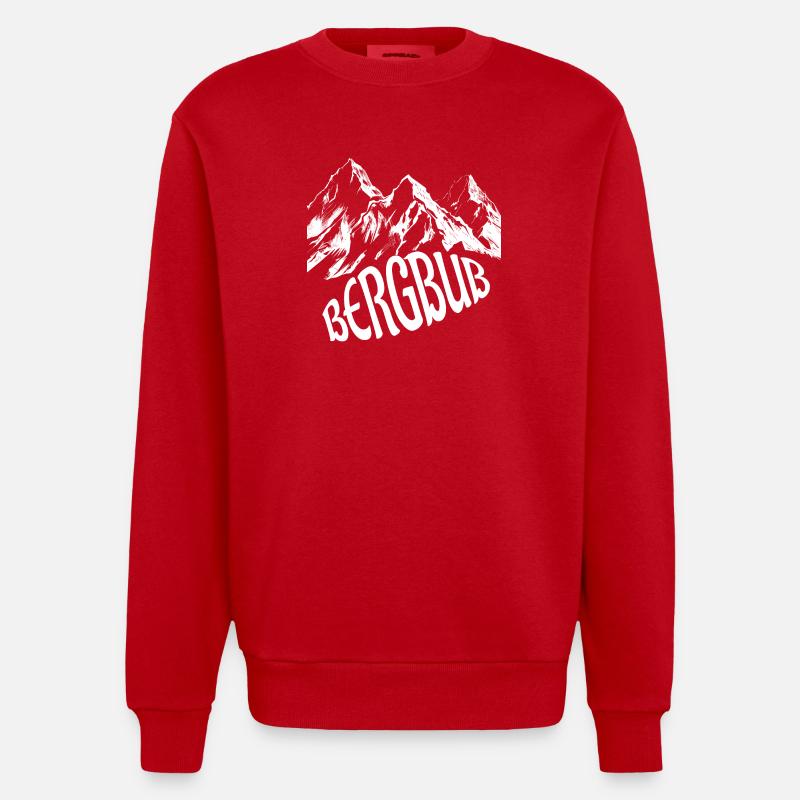 Bergbub - Heavyweight Oversized Organic Crew Neck Made in EU - Rot