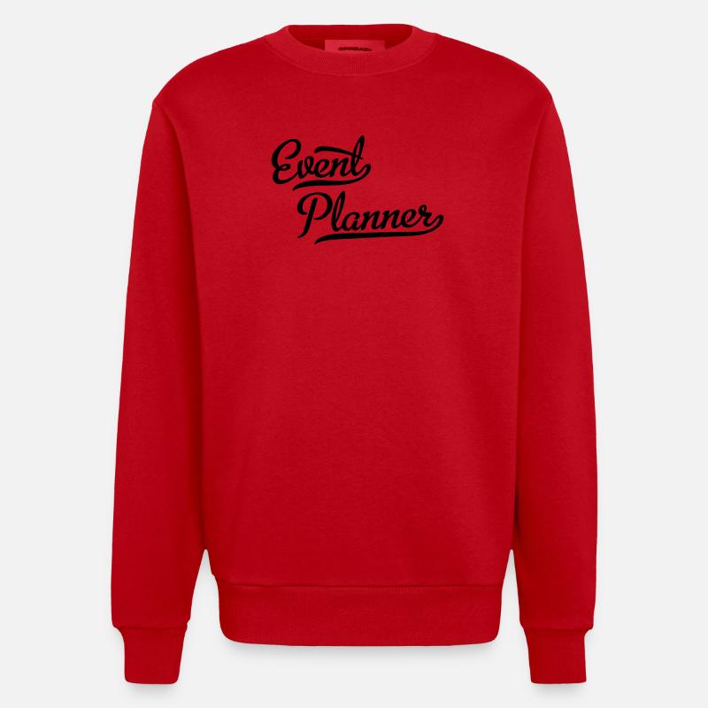 Event Planner - Heavyweight Oversized Organic Crew Neck Made in EU - red